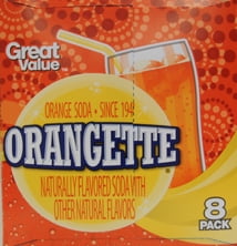 Great Value Orangette Orange Soft Drink, 12 Fl. Oz., 8 Count