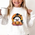 thumbnail image 4 of Enjoytime Halloween Crewneck Sweatshirt Ghost Pumpkin Graphic Long Sleeve Pullover Top Cute Fall Fashion Kids Clothes Girls, 4 of 7
