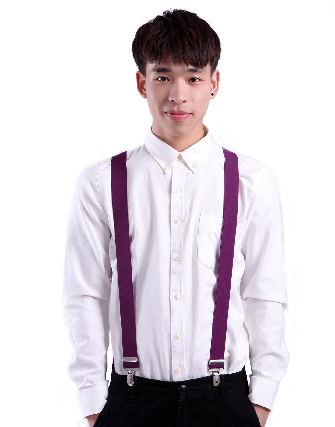 New Extra WIDE Suspender and Bow Tie Elastic Y-Shape 1.5" Wide Suspender