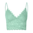 thumbnail image 5 of Fesfesfes Women Vest Crop Wireless Bras Lingerie Sexy V-Neck Hollow Lace Underwear Camisole Summer Tank Tops with Built in Bras, 5 of 7