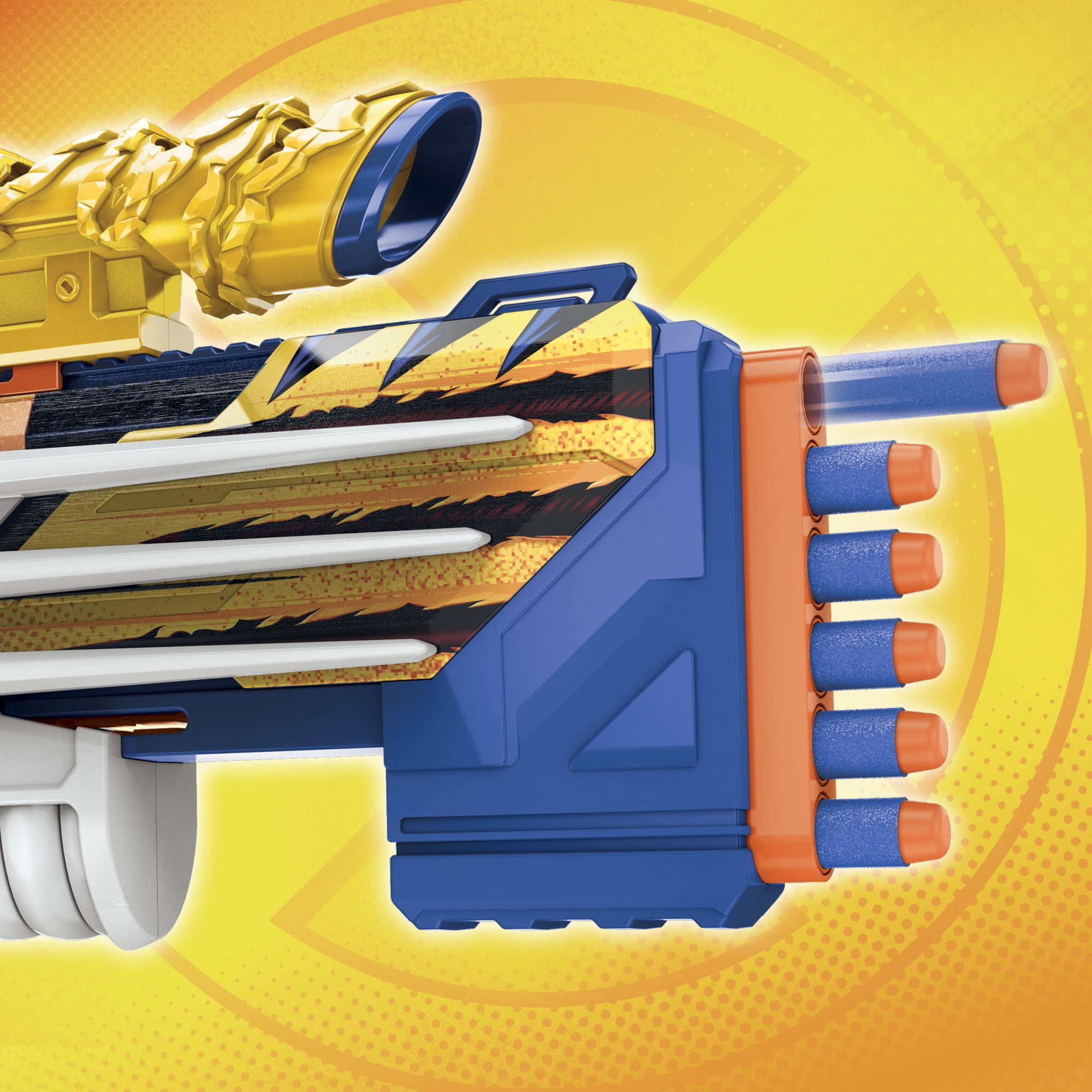 Nerf Marvel Wolverine Blaster with Scope & Dart Storage, 12 Nerf Elite Darts, Birthday Gifts, 8+