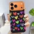 thumbnail image 3 of Case For Apple iPhone Air / 17 Pro / 17 Pro Max Series Case, Slim Thin Transparent Flexible Clear TPU Shockproof Phone Case For iPhone 17 Series, Colorful Love Hearts (4), 3 of 6