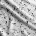 thumbnail image 1 of Soimoi Bird Print,Cotton Cambric Quilting Fabric Sold by The Yard- 42 Inch Wide Medium Weight Cotton Fabric SewingSupplies -White, 1 of 5