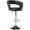 Dark Brown, Silver Chrome Base, variant on Bar Stools Adjustable Height, PU Leather Modern Swivel Barstools with Hollow Back and Arms, Counter Height Bar Stool for Kitchen Bar, Blue