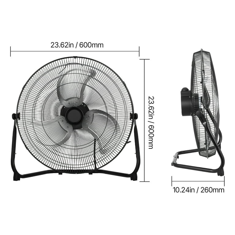 KFFKFF 20-Inch Industrial Floor Fan, 3-Speed, 4800 CFM photo 8