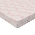 thumbnail image 4 of Palm Leaf Fitted Sheet, Symmetric Tropical Leaves Exotic Island Botany Retro Jungle Nature Pattern, Decorative Soft Bedding All-round Elastic Pocket, Queen Size, Rose and White, by Ambesonne, 4 of 5