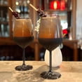 thumbnail image 3 of Modernist Home Dipped Wine Glasses, Set of 4, 16.5 oz, Smoke and Matte Black Lacquered Glass, Dishwasher Safe, Long Stem, 3 of 6