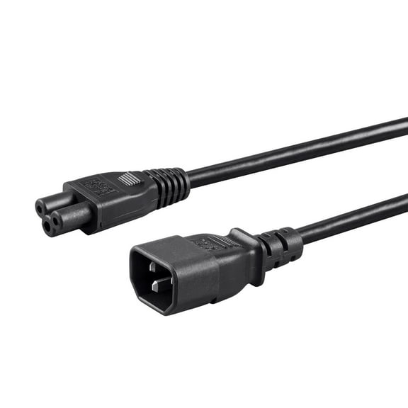 Monoprice Power Cord - 6 Feet - Black | IEC 60320 C14 to IEC 60320 C5, 18AWG, 10A, 3-Prong