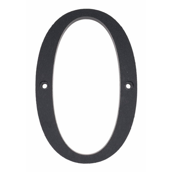 Pearl Sign Co. Black 8" Floating House Number 0, Roman Style