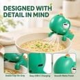 thumbnail image 5 of Mini Food Cooling Fan, Cooling Clip-On Fan for Cup, Bowl & Mug, USB-C Rechargeable Coffee Chiller, Cute Dinosaur Hands-Free Fan for Hot Soup, Noodles, Tea and Hot Drinks, 5 of 6