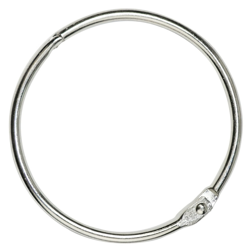 Loose Leaf Binder Rings (3 Inch) Metal Book Rings Nickel Plated Silver