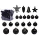 thumbnail image 2 of Juego de 45 adornos navideños de plstico con forma de estrella para rbol de Navidad., 2 of 9