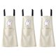 thumbnail image 1 of Delantal de 3 piezas, delantal reutilizable, nuevo delantal de poliéster y algodón, cintura sin mangas de cocina doméstica impermeable y a prueba de aceite, 1 of 5