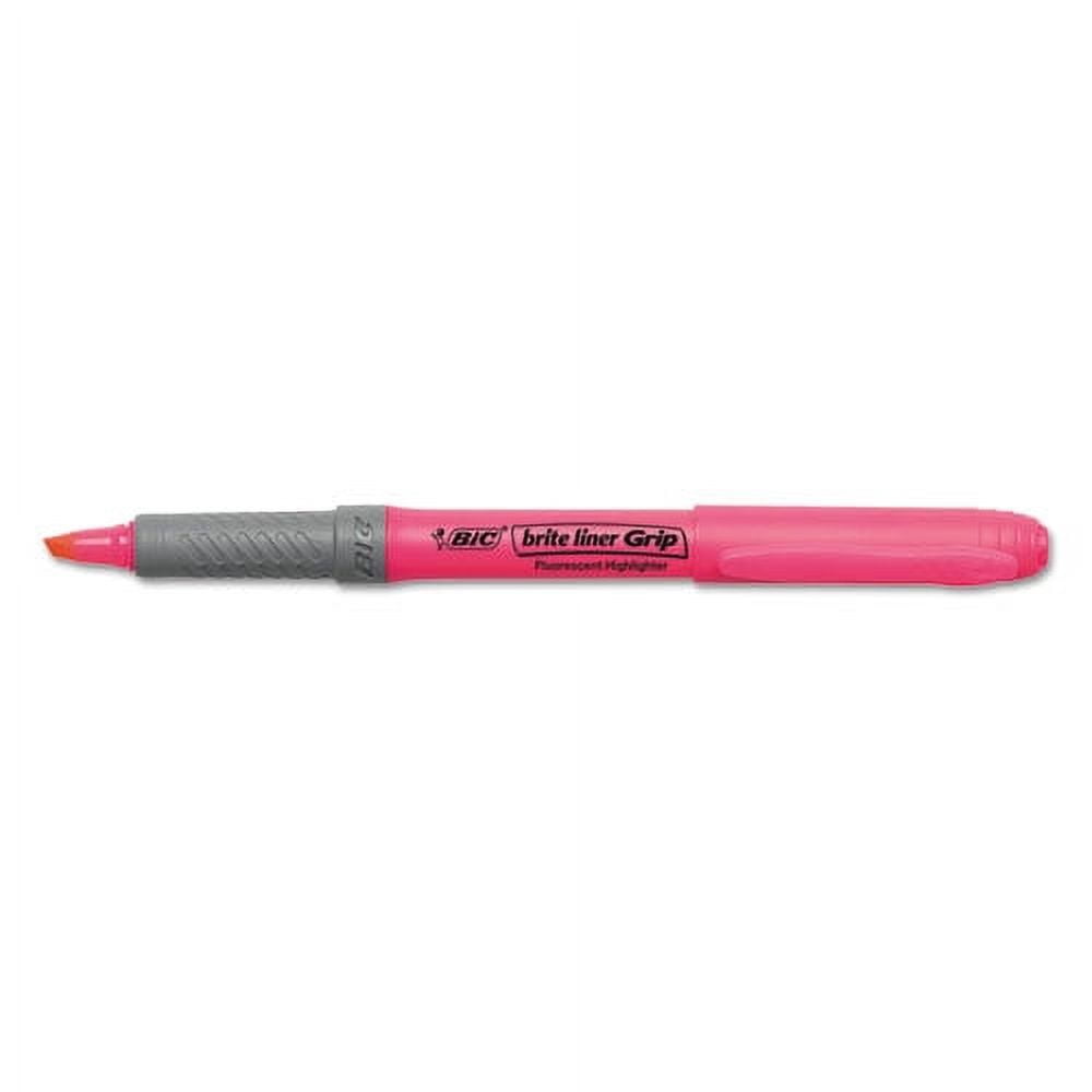 Brite Liner Grip Pocket Highlighter, Assorted Ink Colors, Chisel Tip, Assorted Barrel Colors, 5/set | Bundle of 10 Sets