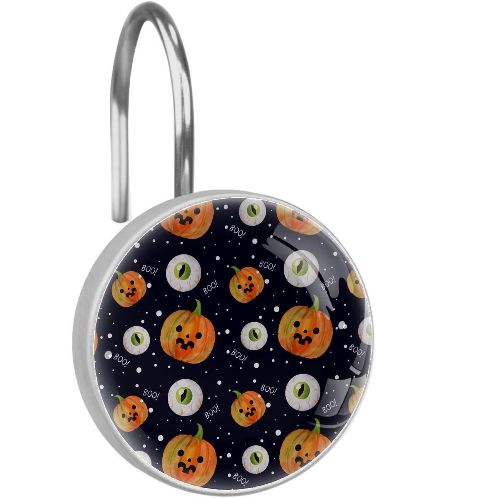 Halloween Shower Curtain Hooks（Set of 12）for Home Hotel Shower Rods