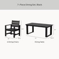 thumbnail image 3 of Better Homes & Gardens Ezra 7-Piece Outdoor HDPE Dining Set, Black, 3 of 10