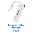 thumbnail image 5 of Multicontacto 4 Entradas con Supresor de Picos y 2 USB, 5 of 5