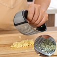 thumbnail image 2 of Garlic Press, Garlic Press Stainless Steel, Stainless Steel Garlic Press, Garlic Gift, 2 of 5
