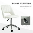 thumbnail image 4 of Vinsetto Armless Office Chair Swivel Computer Desk Chair, Cream White, 4 of 10