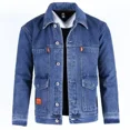 thumbnail image 2 of Abrigo vaquero para hombre, chaqueta vaquera con botones, talla grande, para mantenerse abrigado, estética Joker, a bordo, entrega rápida, precio bajo, moda, costo, LS, 2 of 5