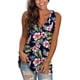 thumbnail image 1 of Camisetas sin mangas para mujer con cuello en V, camisetas sin mangas, camisetas sin mangas con abertura lateral floral Ormromra WMZL-1645-32, 1 of 5