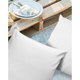 thumbnail image 3 of Outdoor Throw Pillow Cover Minimalist Modern Art Waterproof Cushion Covers 2 Pack Solid Pure White Color Pillow Cases Home Decoration for Patio Garden Couch Sofa, 3 of 7