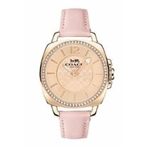 Coach 14503981 Boyfriend Carnation Gold Dial Pink Leather Women's 34mm Watch