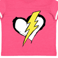 thumbnail image 4 of Inktastic Lightning Bolt Heart Boys or Girls Toddler T-Shirt, 4 of 5