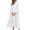 White, variant on Lnmiateer Women Flowy Tiered Ruffle Maxi Dress V Neck Bell Sleeve Solid Soft Breathable Sundress for Beach Holiday Weekend Casual Outfit
