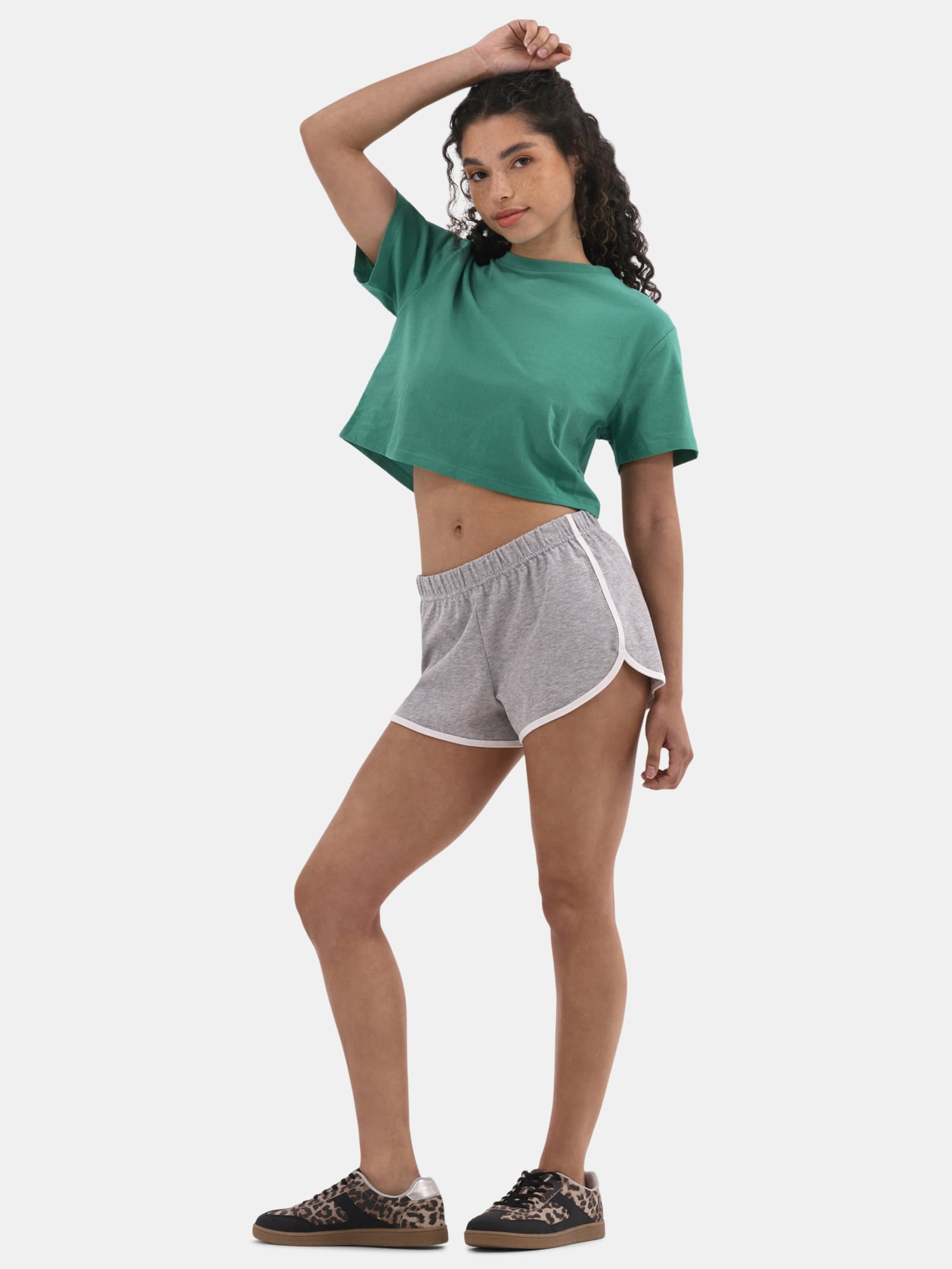 No Boundaries Jersey Knit Dolphin Shorts, 2'' Inseam, Women's