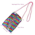 thumbnail image 5 of HONMEET Reversible Sequin Mobile Phone Handbag for Women, Colorful Small Clutch Purse, Stylish 7.66x5.11x0.39in, 5 of 8