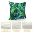 thumbnail image 4 of Chilfamy Tropical Leaves Pillow Covers Short Plush Square Design 1PC Indoor Outdoor Throw Pillow Case Breathe Freely Easy to Change 12x12in, 4 of 5