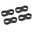 thumbnail image 2 of Fuel Line Tubing Mounting Clamps, Hose Separator Fuel Line Mounting Clamps Lightweight 4 PCS Reusable Black 12AN  For Oil Line, 2 of 8