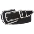 thumbnail image 2 of 1 1/2" Hair Calf Rhinestone Ornaments Genuine Leather Belt, 2 of 2