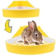 thumbnail image 4 of KAKOWELY Orinal triangular para conejos, inodoro para animales pequeños, bandeja para orinar para mascotas, 4 of 4