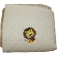 thumbnail image 2 of Manta Lil' Cub Hub Minky Puntos Crema y Camel con León Bordado, 2 of 5