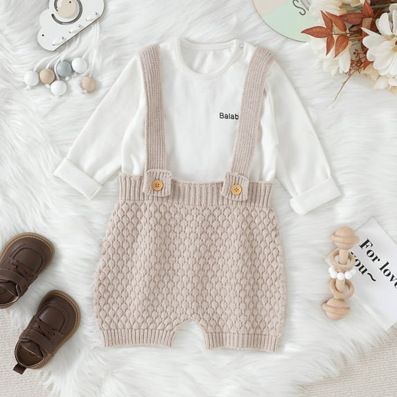 Vedolay Girl Romper Toddler Girl's Polka Dots Square Neck Puff Long Sleeve Shirred Wide Leg Jumpsuit Pants,Khaki 3-6 Months