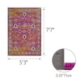 thumbnail image 2 of 594234 Laraline Vintage Turkish Medallion Faded Fuchsia Area Rug 5'3" x 7'7", 2 of 9
