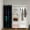Blue Black, variant on Honeycomb Door Curtain for Privacy,Geometric Hexagon Door Drape for Closet Door,Kids Boys Teens Neon Lights Room Darkening Blackout Curtain for Wall Room 1 Panel,52"W X 84"L