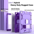 thumbnail image 2 of Funda CCMAO para iPad de 9ª, 8ª y 7ª generación de 10,2 pulgadas con soporte, color morado, 2 of 7