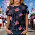 thumbnail image 5 of CAICJ98 Womens 250th Anniversary Shirt Vintage American Flag Independence Day 250 Anniversary Women's T-Shirts (Black,L), 5 of 8