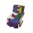 thumbnail image 4 of Pride Soft Flannel Fleece Throw Blanket, Conceptual Flag with American Pride Colors Activism Freedom Nationwide Celebration, Cozy Plush for Indoor and Outdoor Use, 70" x 90", Multicolor, by Ambesonne, 4 of 6