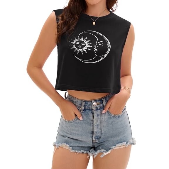 DARING DIVA Stylish Loose Fit Women's Top with Crew Neck Design S Black Print