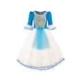 thumbnail image 1 of Robe Fille Bleue Mermaid Princesse Tulle Évasée 10 Ans, 1 of 8