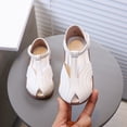 thumbnail image 7 of XIMIN Toddler Girls Closed-Toe Sandals with Adjustable T-Strap Breathable Cutout Design Non-Slip Sole Summer Shoes for Kids Casual Wear (White, 18-24 Months), 7 of 7