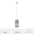 thumbnail image 7 of Hunter - Solhaven 1-light Light Grey Oak, Mini Pendant Light, Dimmable, Modern Style, Cylinder Shaped, for Bedrooms, Dining, Living Rooms - 19239, 7 of 7