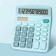 thumbnail image 5 of Calculadora de escritorio estándar de 12 dígitos con energía solar y de batería, calculadora para estudiantes, para oficina, escuela, hogar y negocios, color azul, 5 of 5