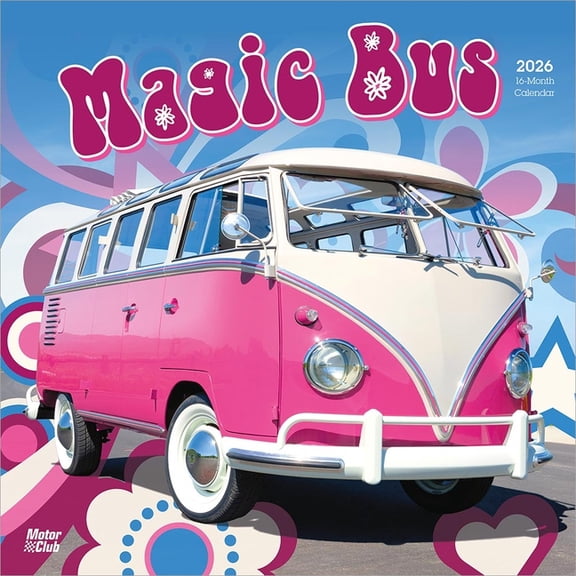Magic Bus 2026 12 X 24 Inch (Hanging) Monthly Square Wall Calendar Plastic-Free, (Paperback)