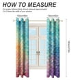 thumbnail image 2 of Colorful Gradient Fish Scale Texture Mermaid Window Curtains for Bedroom Colorful Printed Window Drapes Blackout Thermal Insulated Grommet Window Treatment 2 Panels Set, 2 of 5