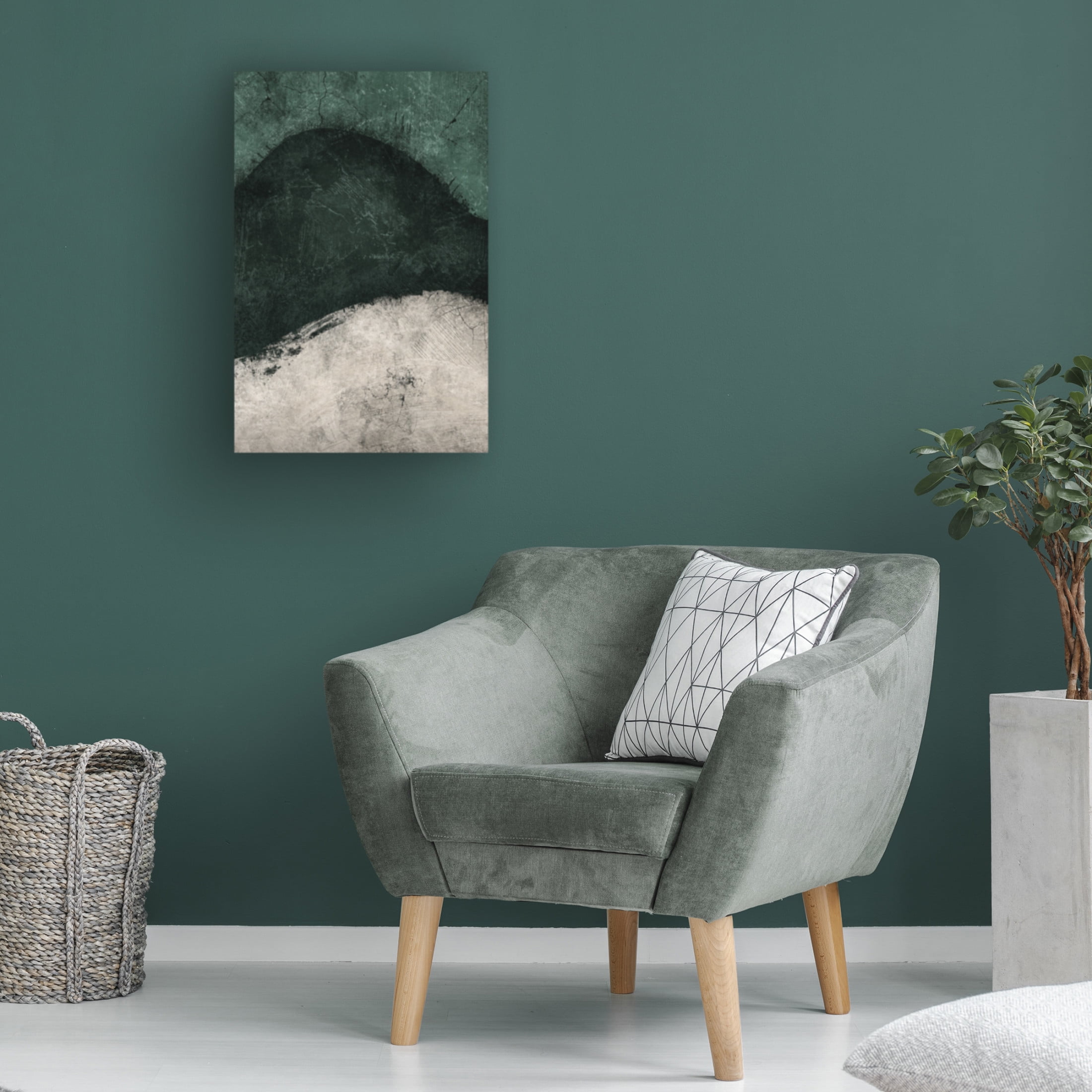 Canvas Wall Art - Ema Paraschiv 'Midnight Emerald No3' Wall Art for Living Room, Bedroom, or Office Décor by Trademark Fine Art - 12 x 19 Inches